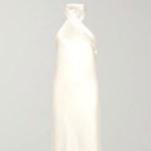 GALVAN    Pandora silk-satin halterneck midi dress